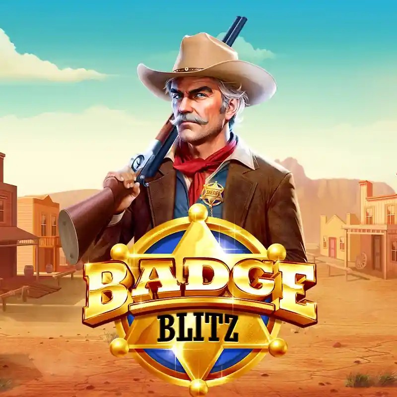 Badge Blitz game by Pragmatic Play – logo hosted on Mega Riches Casino